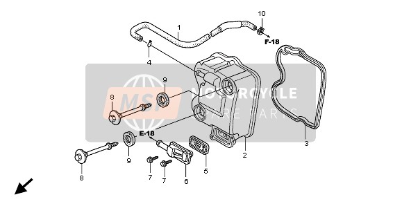 Honda SH150R 2010 Le couvre-culasse pour un 2010 Honda SH150R